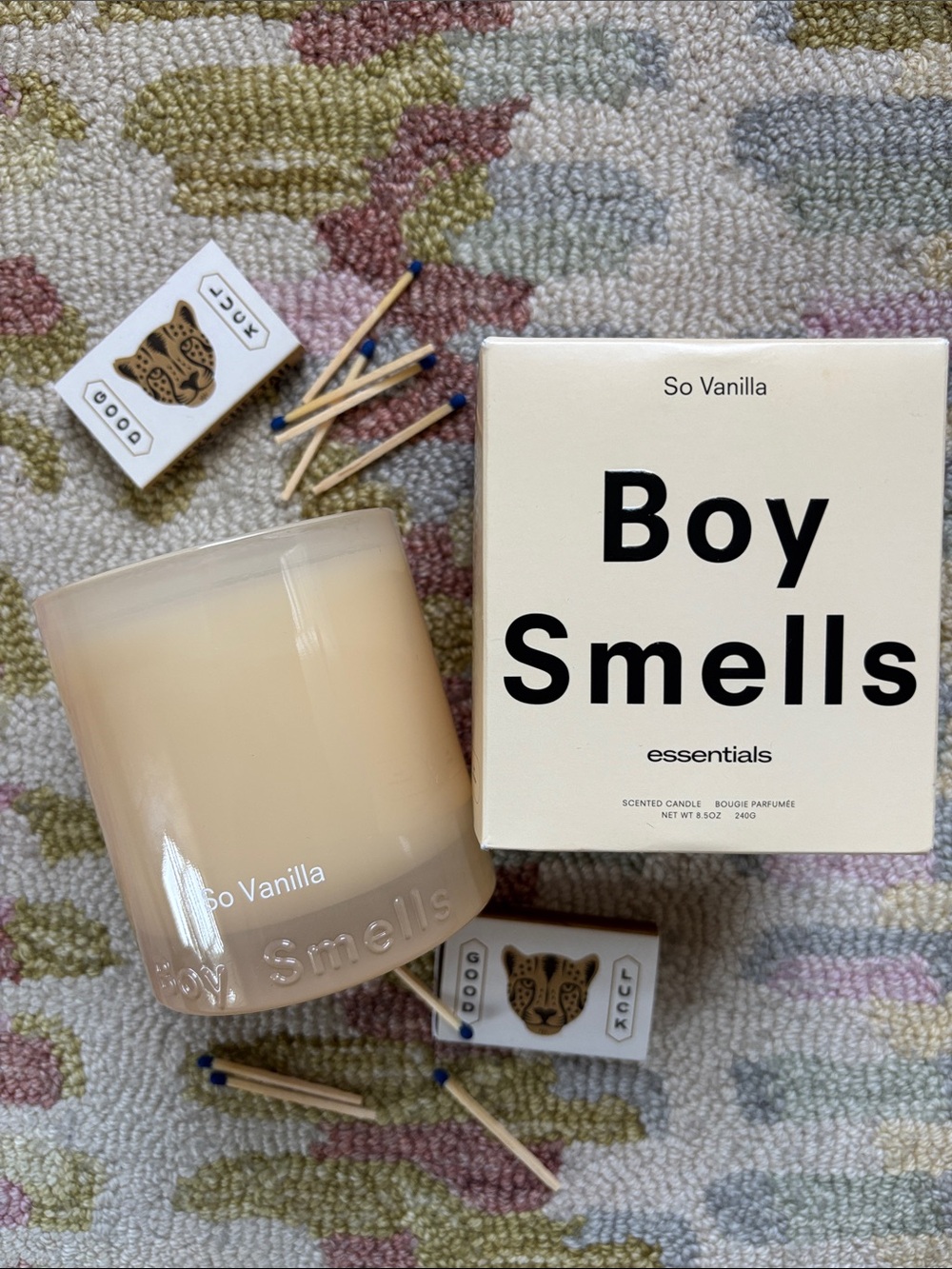 HTF Boy Smells So Vanilla Boxed Candle NWT Not your Mama’s vanilla